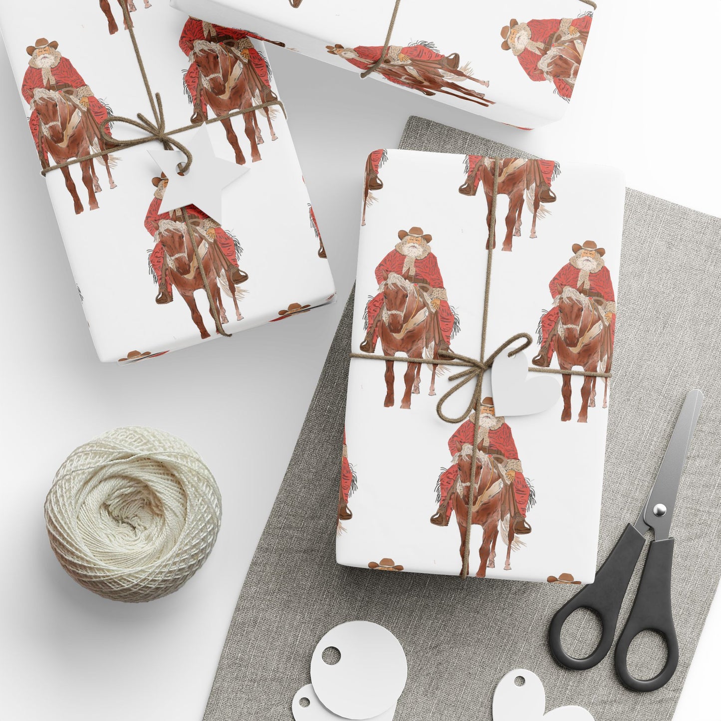 Western Santa Wrapping Paper