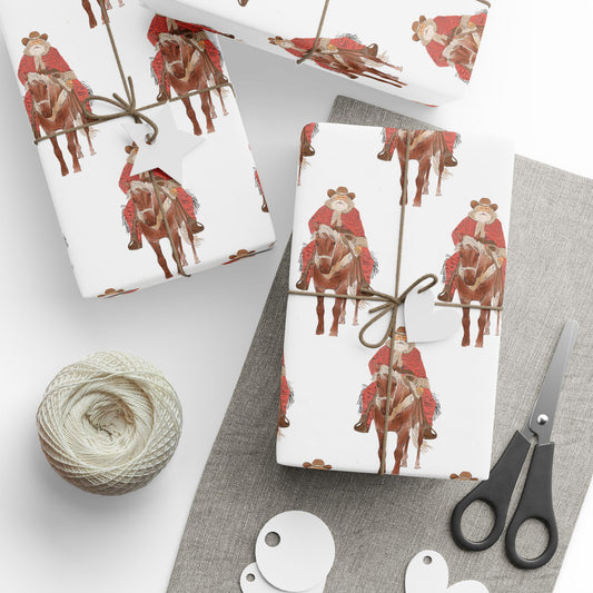 Western Santa Wrapping Paper