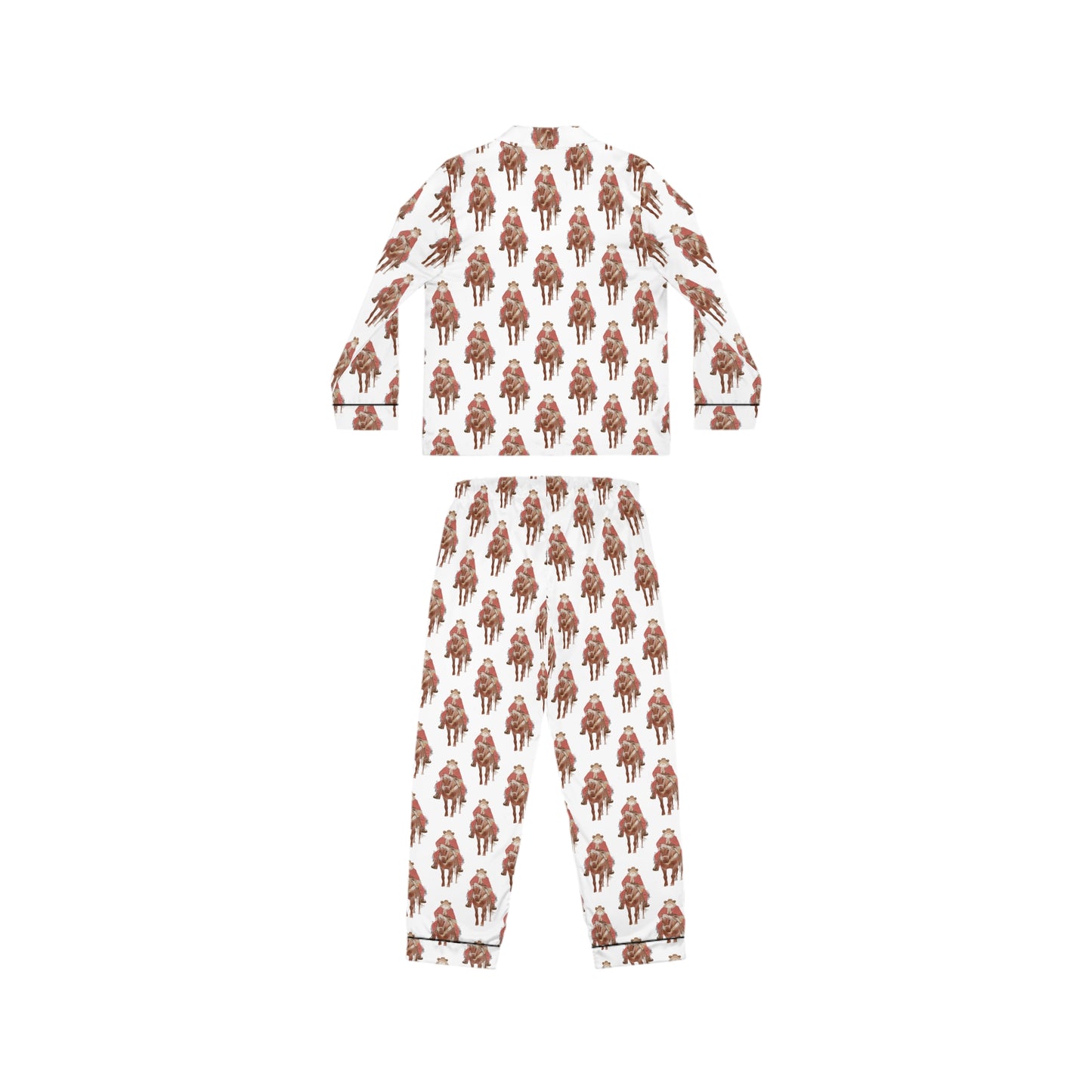 Western Santa Satin Pajama Set